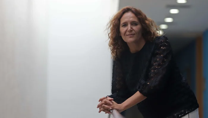 Rocío Ingelmo, responsable de Asuntos Corporativos y Legales de Altadis, en el Palacio de Congresos y Exposiciones de La Línea. / Erasmo Fenoy